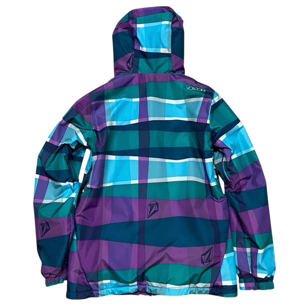 Volcom Multicolor Plaid Print Snowboard Jacket - Picture 3 of 11